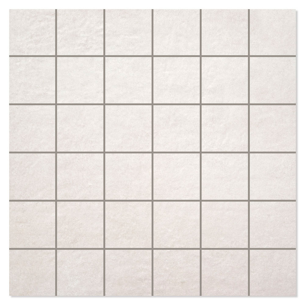 Mosaikkflis Norwich Hvit Matt 30x30 (5x5) cm
